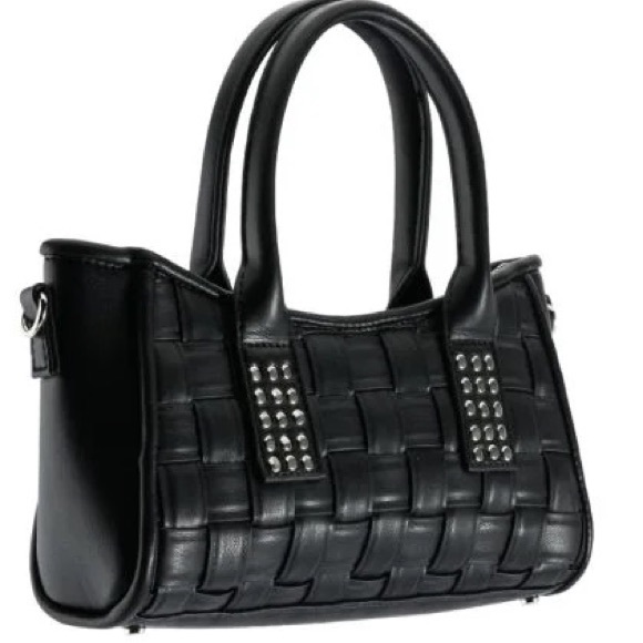 JINMANXUE Woven Vegan Leather Boston Bag - Women's Shoulder Satchel With Clutch (Coffee) - View #9